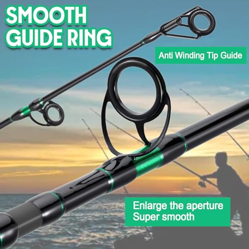 Surf Spinning Fishing Rod Carbon Travel Surf Rod M