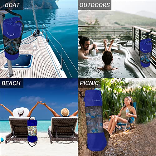 Portable Mesh Trash Bag for Boat (Blue)