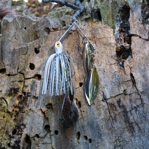 Spinner Bait Compact Profile Fishing Lure with Flash and Vibration for Bass