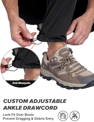 Men's Hiking Pants (42W x 30L / Black)