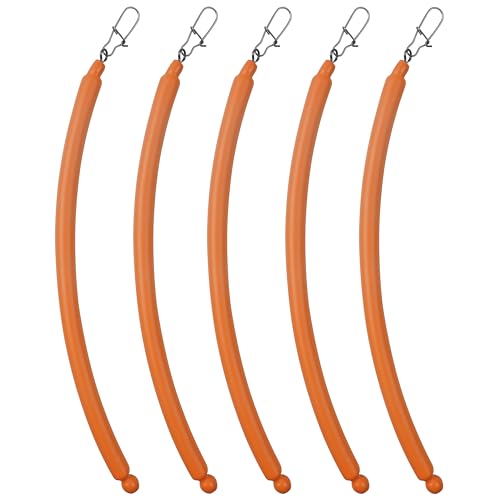 Dragging Weights for Catfishing Tolling Drifting No Snag Sinkers Slip Stick Drag Weights Bottom Search Snagless Catfish Sinker Fishing Weights Catfishing Tackle Gear (Orange-5pcs / 4OZ)