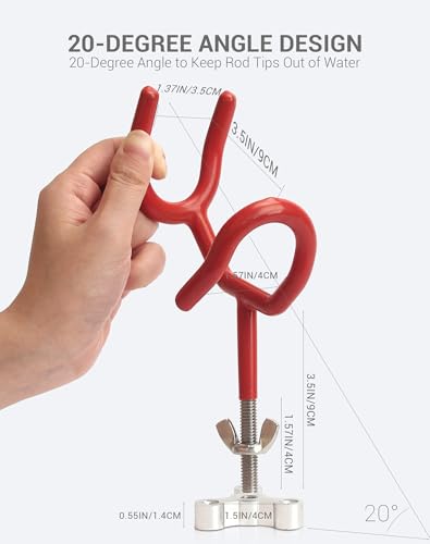 8 Pack Sure Grip Fishing Rod Holder for Boat (Red-8 Pack)