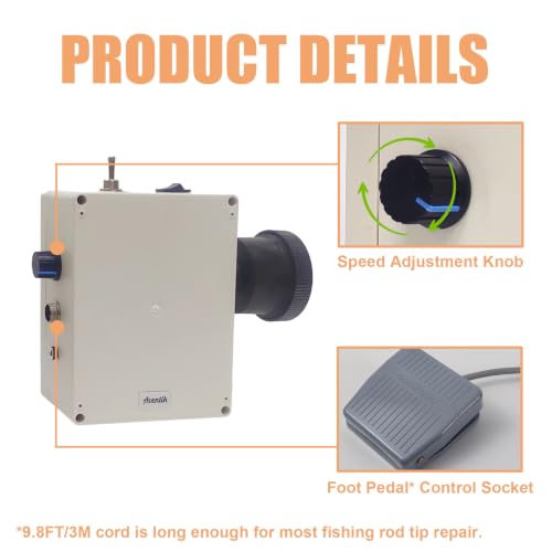 Fishing Rod Wrapping Machine for Rod Building & Epoxy Drying