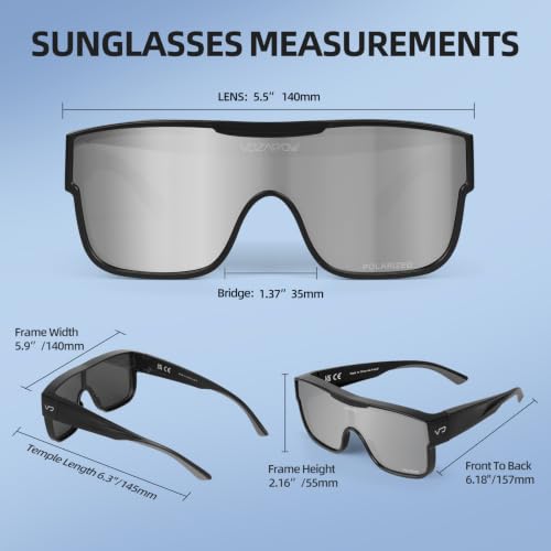 Polarized Fit Over Glasses Sunglasses for Men Women UV Protection (03-silver)