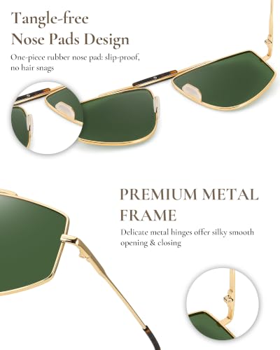 Tangle Free Polarized Aviator Sunglasses for Women