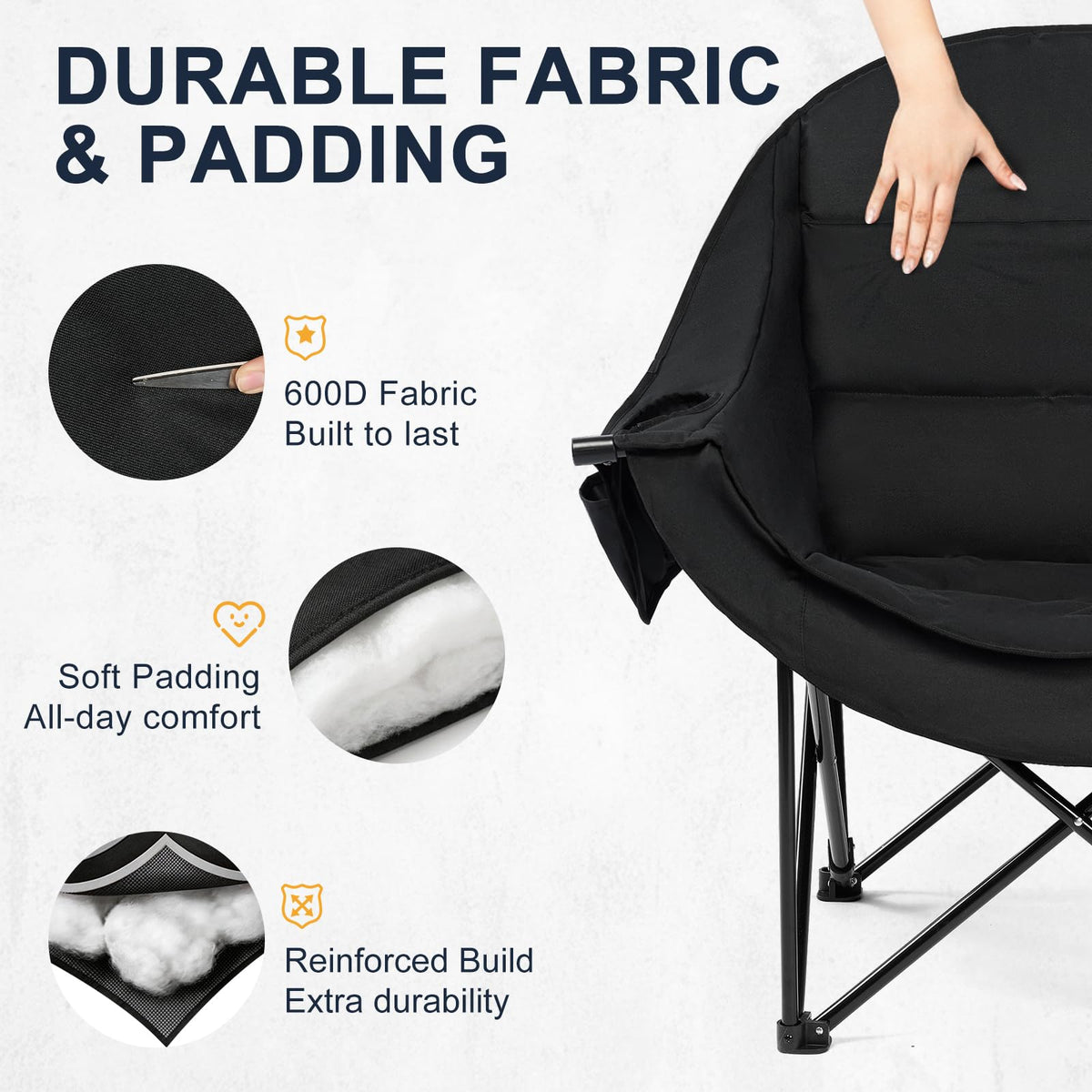 Heated Double Camping Chair (Loveseat Grey)