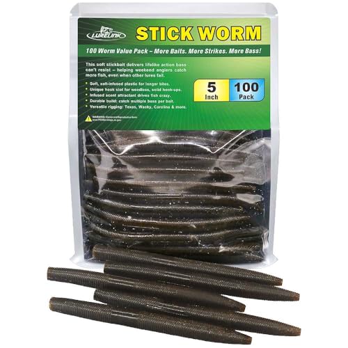 Wacky Worms Soft Plastic for Bass Fishing Lures