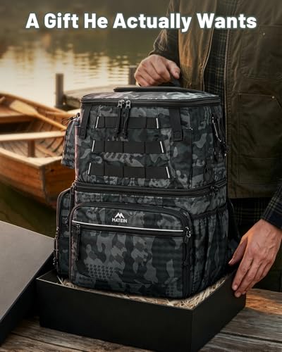 Cooler Fishing Backpack with 4 Tackle Boxes (Camouflage)