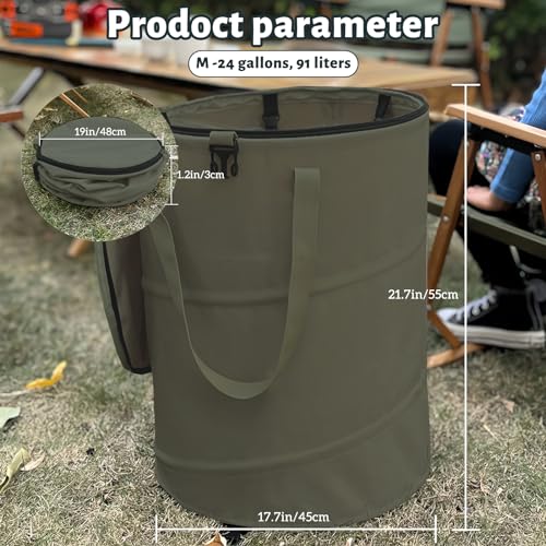 Pop up Camping Trash can (Green)