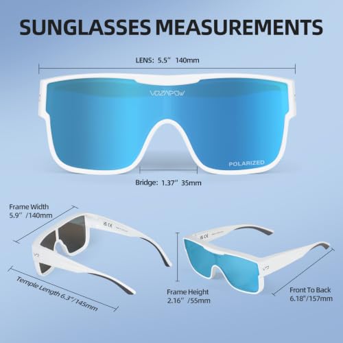 Polarized Fit Over Glasses Sunglasses for Men Women UV Protection (04-blue)