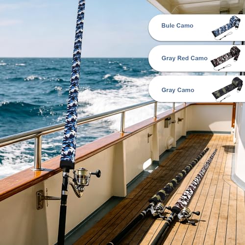Neoprene Fishing Rod Sleeve Rod Socks for Fishing Poles Protector Storage for Spinning Fishing Rod Casting Rod