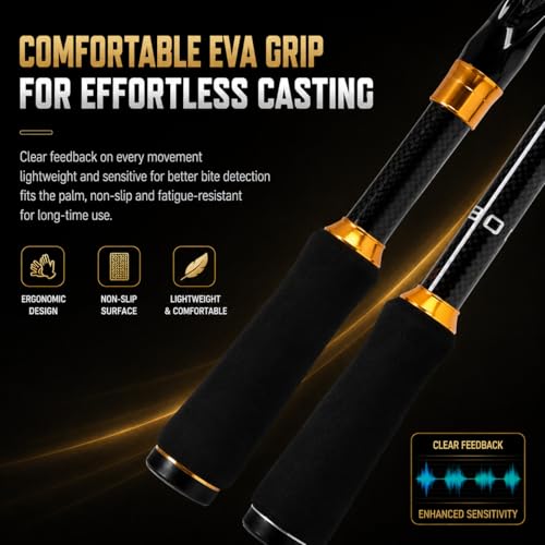 Telescoping Fishing Rod and Reel Combo with Spinning Reel
