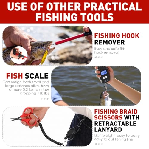 10 Pcs Fishing Tool Kit (Red)