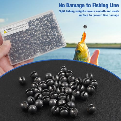 Removable Split Shot Weights Fishing Sinkers Slip On Fly Fishing Weight
