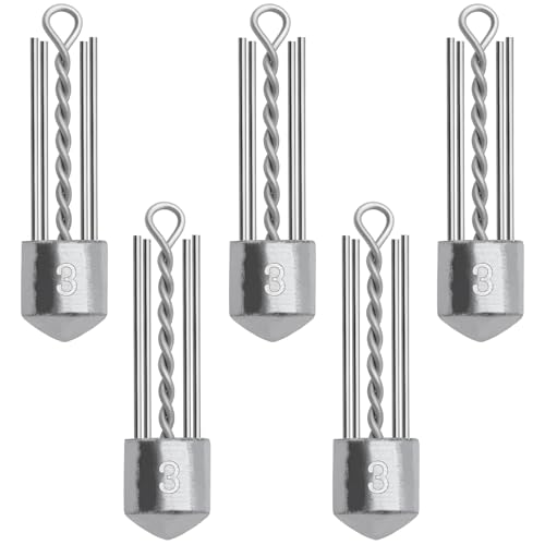 5 Pcs Spider Sinkers Long Tail Equipment Sputnik Sinker Fishing Weights (3oz - 5pcs)
