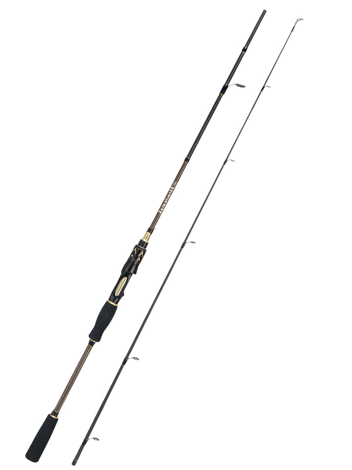 6'6" Casting Fishing Rod (6'6"-Medium-Fast-Black)