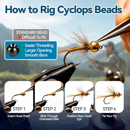 Tungsten Beads for Fly Tying Materials 50pcs Faster Sinking Deeper 13 Sizes (Black Nickle / 3.0MM)
