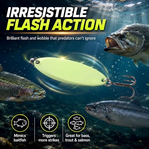15 Pcs Glow in The Dark Fishing Lure with Treble Hook Jig 5g
