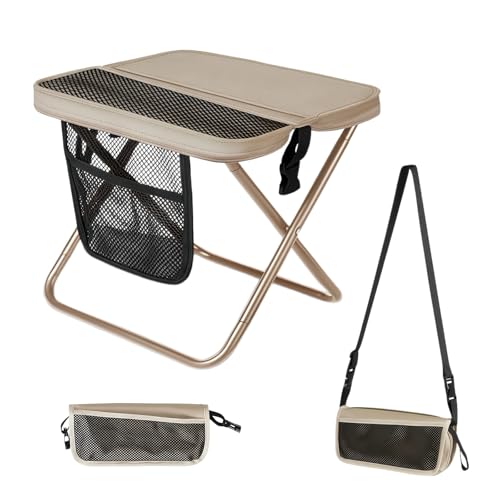 Portable Folding Stool for Adults (Khaki)