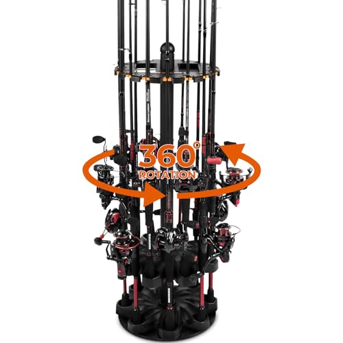 Rotating Fishing Rod Holder for Garage
