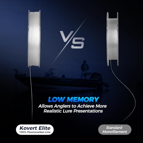 Kovert 100% Fluorocarbon Fishing Line (Kovert Elite (Soft & Smooth) / 8LB-200Yds (Clear))