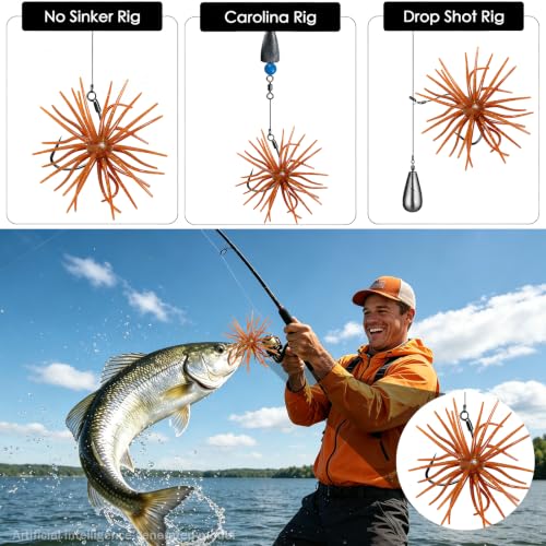 Bass Fishing Lures (B-10PCS 4.33in Dark Brown)
