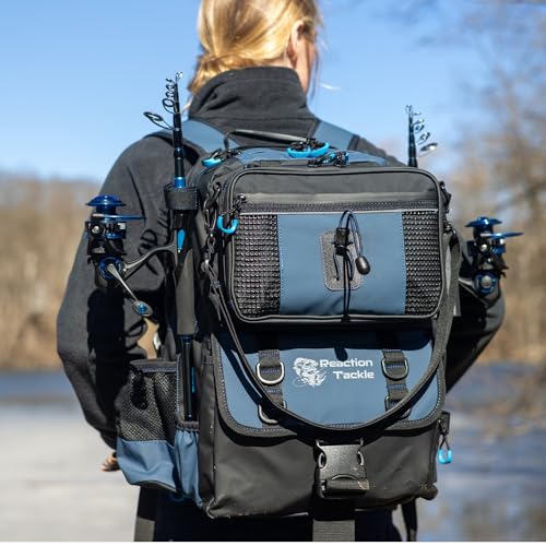 Fishing Tackle Backpack with Detachable Bait Binder and Rod Holders