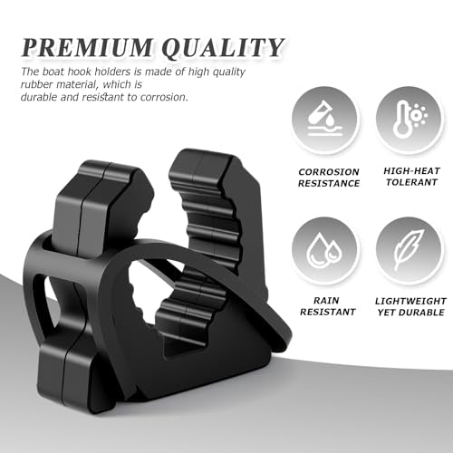 Boat Hook Holder Marine Clamps 2 (Marine Clamps -2 Pack)