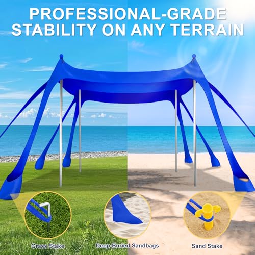 Beach Tent Sun Shelter 10x10FT (Royal Blue)