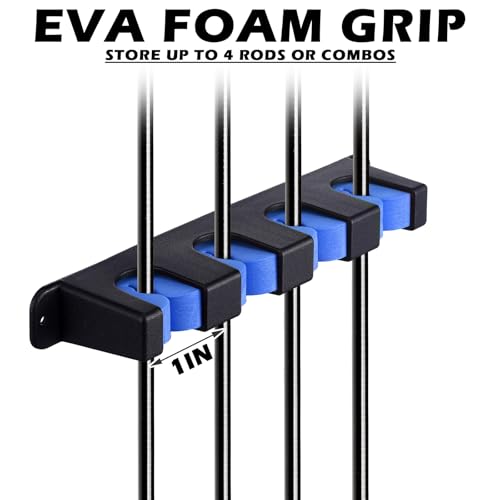 4 Pcs Rod Holders Fishing Boat Pole Holder (Blue / 9.7 Inch)