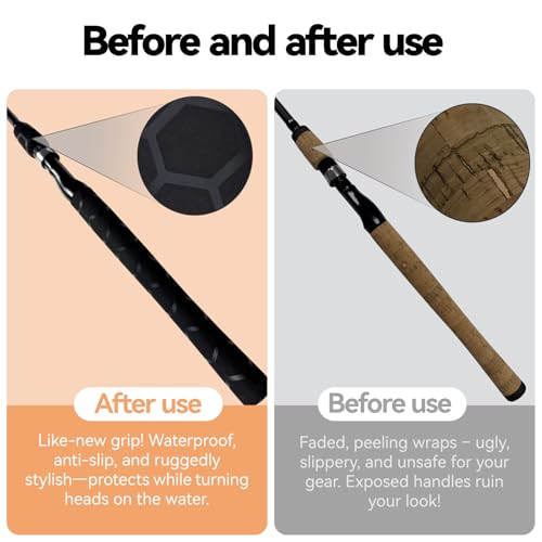 Hex Pattern Handle Heat Shrink for Fishing Rod