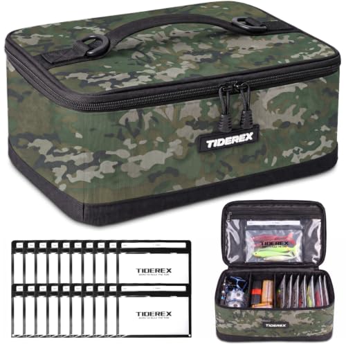 Fishing Tackle Bag with 20 DIY Soft Plastic Bait Bags