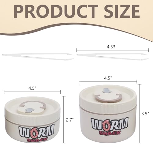 2Pcs Live Bait Storage (White)