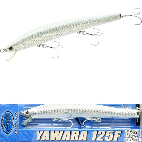 FlashMinnow 125 YAWARA Saltwater Fishing Lure (With Scale / 7686 Zebra Pearl White / 125F)