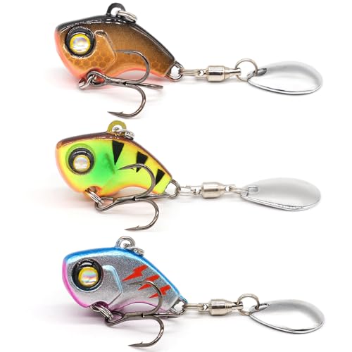 3PCS Spinner Baits Fishing Lure Kit