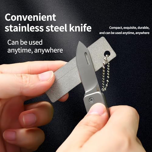 Stainless steel mini folding knife (Silvery White)