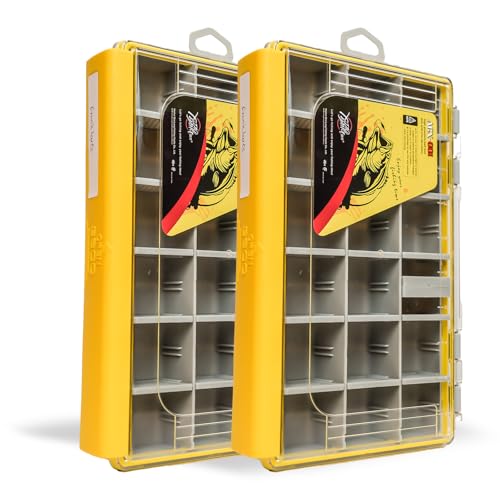 Deluxe Fishing Tackle Box (3600 Yellow 2 packs)
