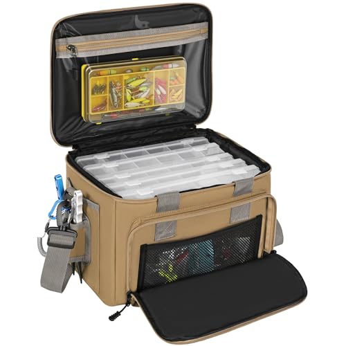 Fishing Tackle Bag Empty (Khaki / Bag Only)