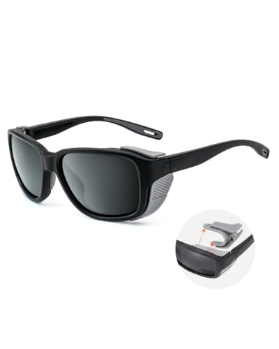 Polarized Sunglasses with Removable Side Shields