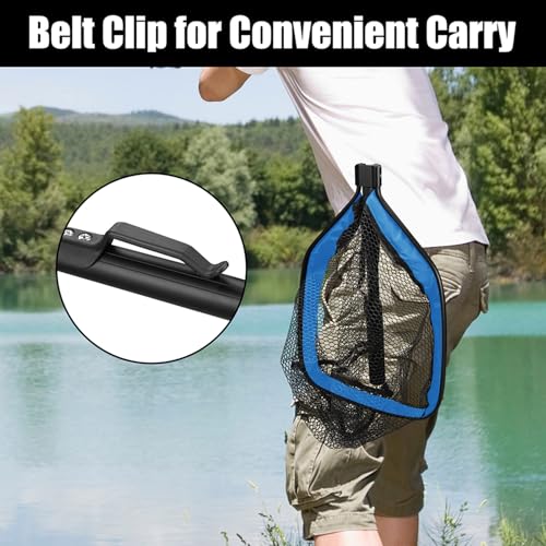 Floating Fishing Net Foldable Landing Net with Pole Handle