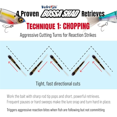 Bossa Shad Glide Bait for Bass Fishing (02-Silver Bleed)