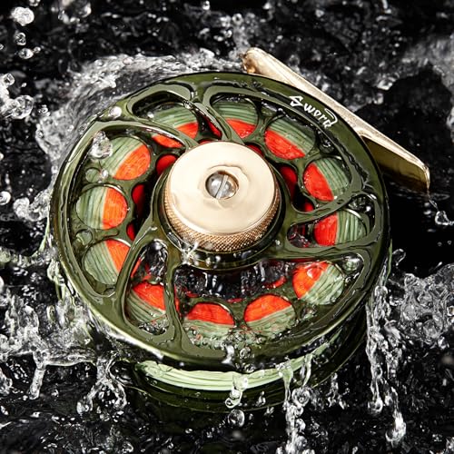 Sword Fly Fishing Reel (Olive Green-With Line / 7/8wt)