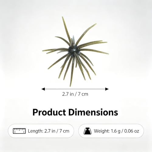 Urchin Baits for Bass Fishing (A-Army green and black / 4.3in-10pcs)