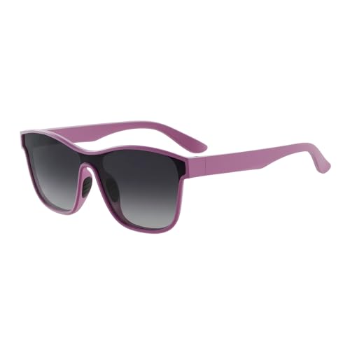 Polarized Sunglasses for Men and Women (C02- Frame: Matte Rose Red / Lens: Silver Mirror)