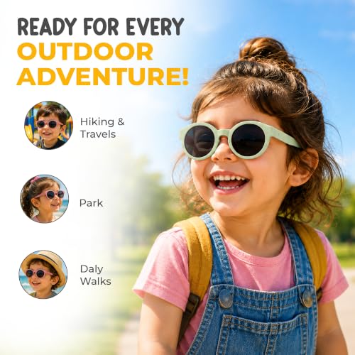 Kids Polarized Sunglasses for Boys & Girls (Green)