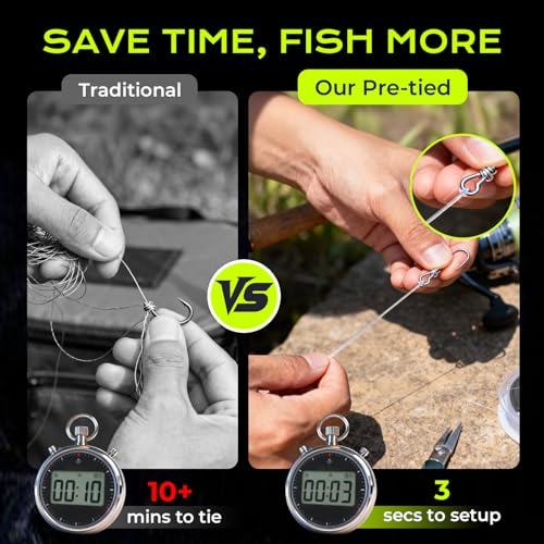 Pre Tied Dropper Loop Knots Fishing Line (20LB)