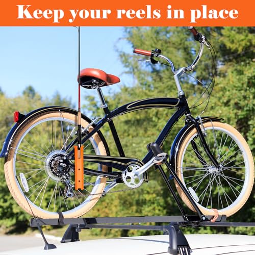 2 Pcs Fishing Rod Holder for Bike (Orange)