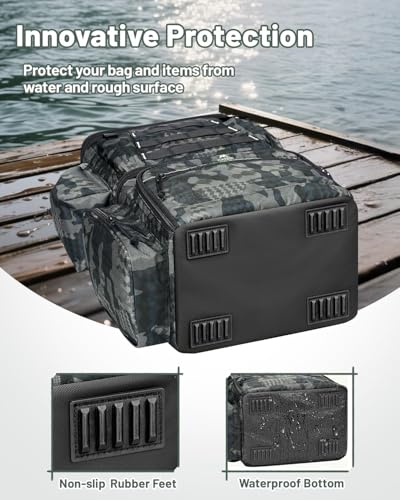 Cooler Fishing Backpack with 4 Tackle Boxes (Camouflage)