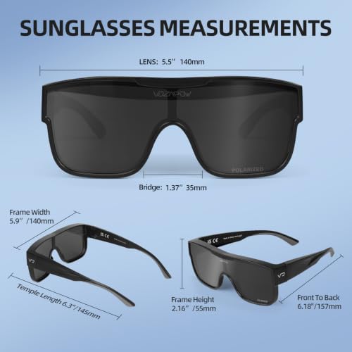 Polarized Fit Over Glasses Sunglasses for Men Women UV Protection (01-gray)