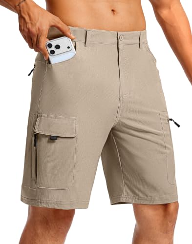 Men's Hiking Cargo Shorts 9" Lightweight Quick Dry 6 Pockets